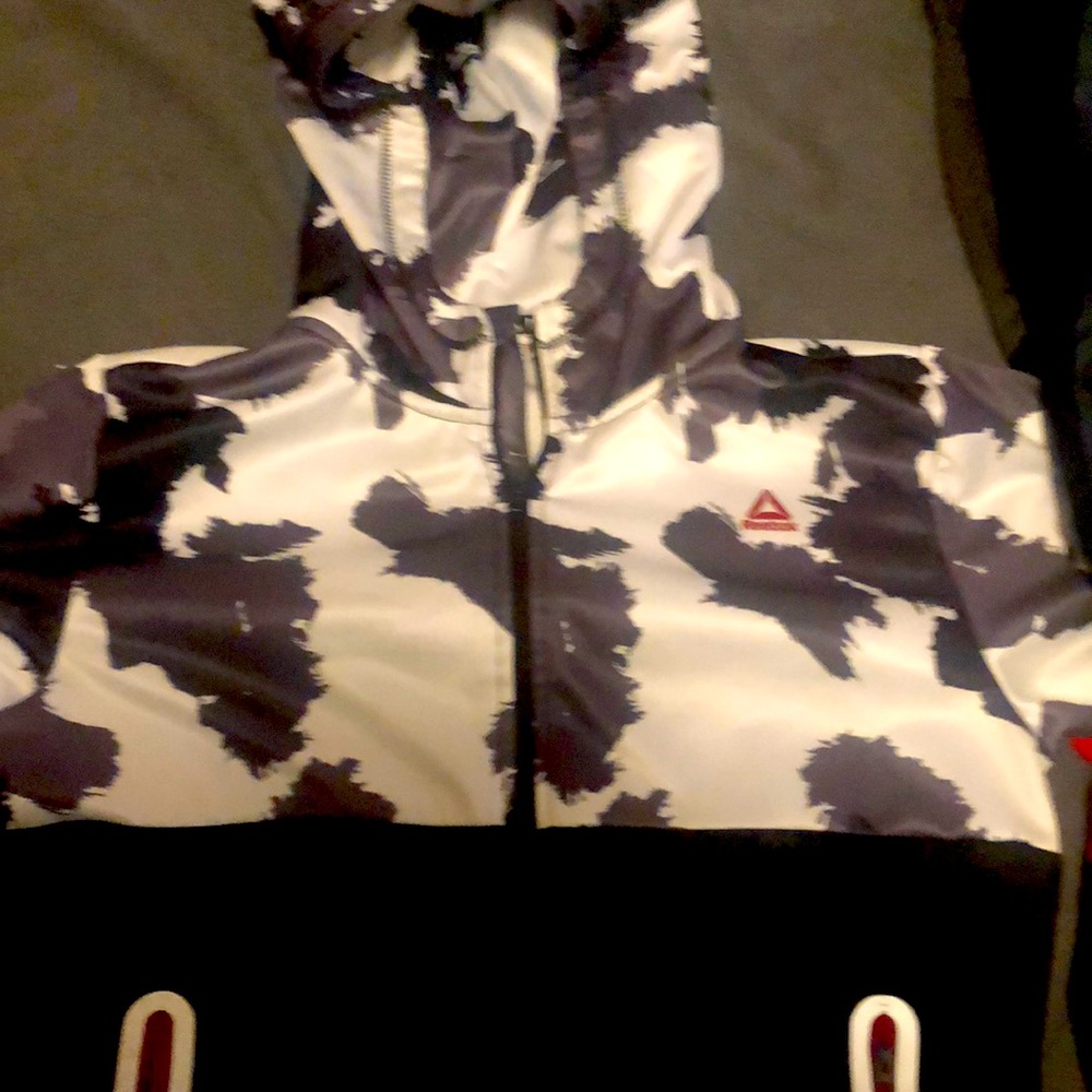 Reebok black and white hoodie